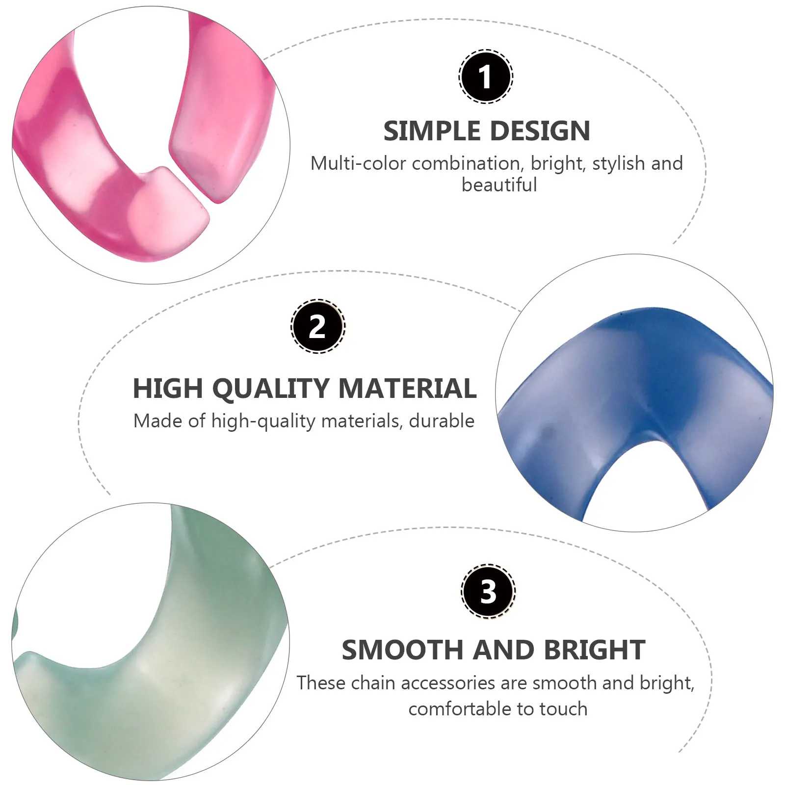 

100 Pcs Accessories Chain Accessories for Earrings Hair Clips Bag Chain Supplies Stylish DIY Bag Chains Smooth Bright