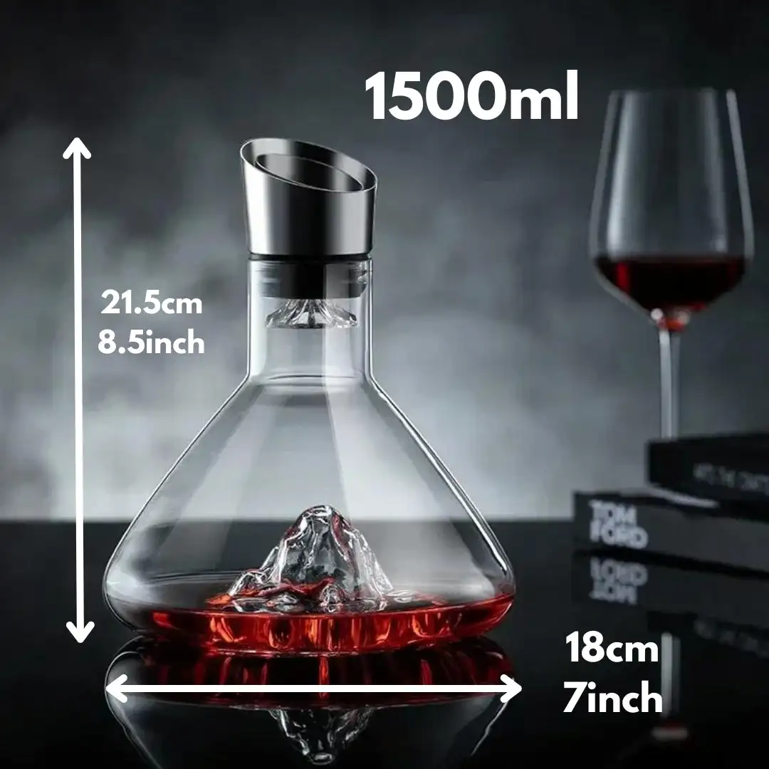 

Wine Decanter Built-in Aerator Pourer Wine Carafe Red Wine Decanter Hand-blown Crystal Glass Wine Accessories Decanters 1500ML