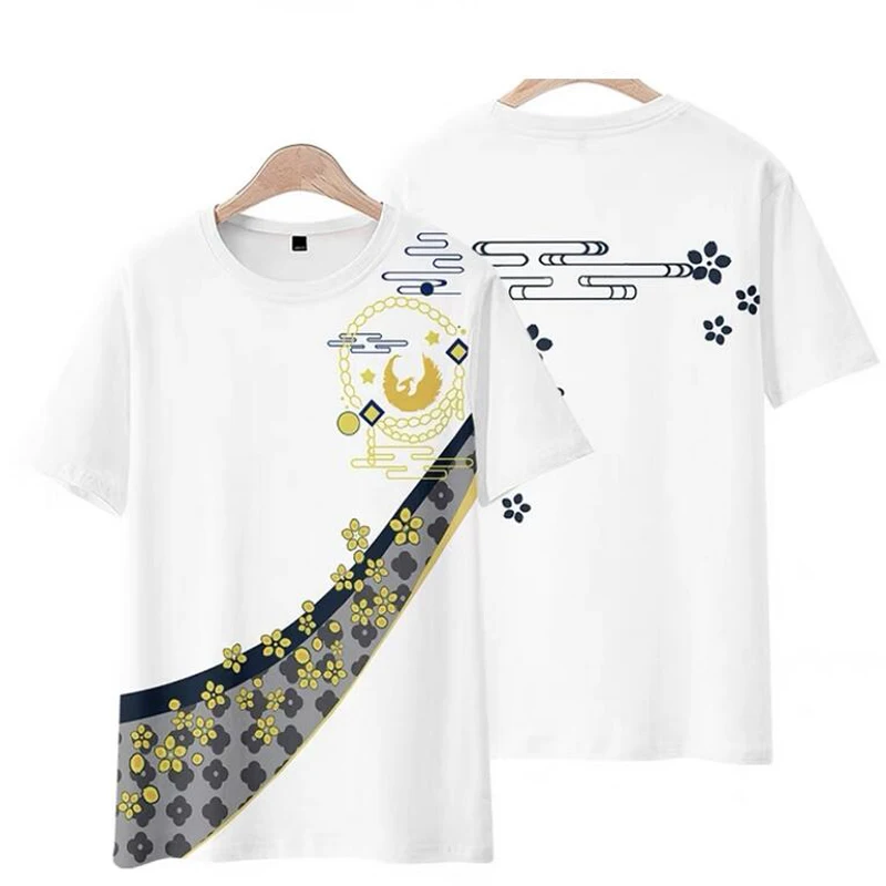 Touken Ranbu camiseta 3D para homens e mulheres, camisetas gráficas, Mikazuki Munechika, Kashuu, Kiyomitsu, Kogitsunemaru Cosplay Traje, Anime japonês