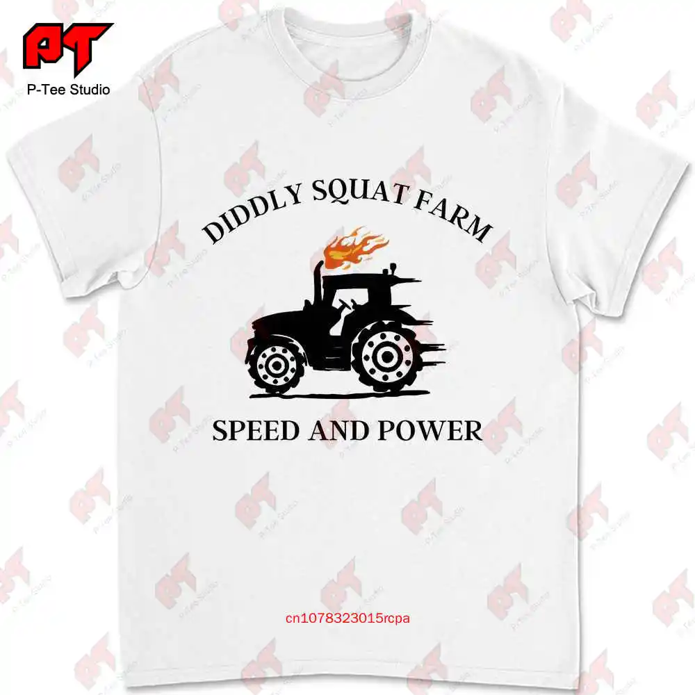 Perfect Tractor Diddly Squat Farm Speed And Power T-shirt V1ZB