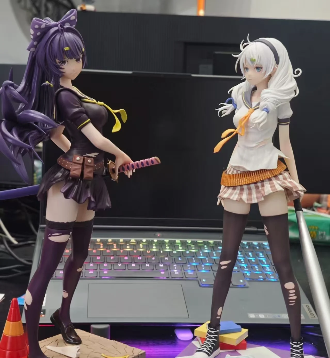 

Mihoyo Figurine Decor Honkai Impact 25cm Kiana Kaslana School Uniform Baseball Bat Series High Quality Gk Collectible Gift