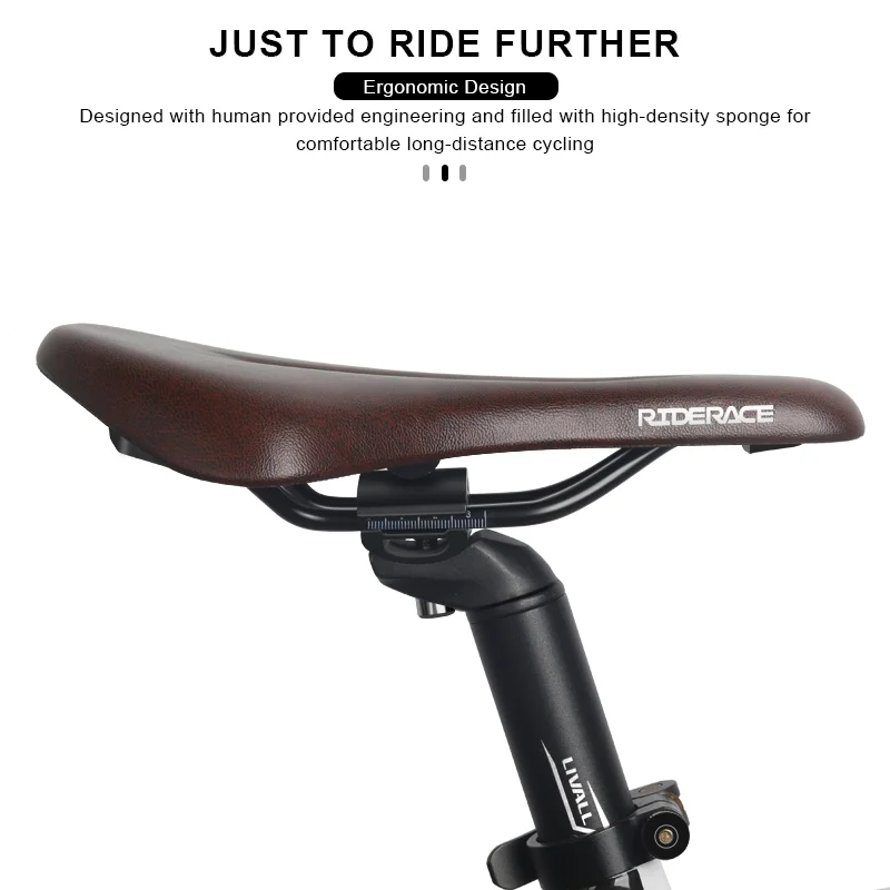 Fahrradsattel aus PU-Leder, bequemer, weicher MTB-Rennradsitz, einteiliger, hohler, atmungsaktiver, stoßdämpfender Outdoor-Fahrradsitz – Detail 7