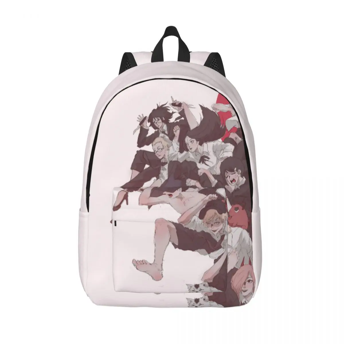 체인소 맨 백팩 스포츠 고등학교 작업 마키마 파워 하야카와 아키 레제 남성 여성용 데이팩 노트북 컴퓨터 숄더백