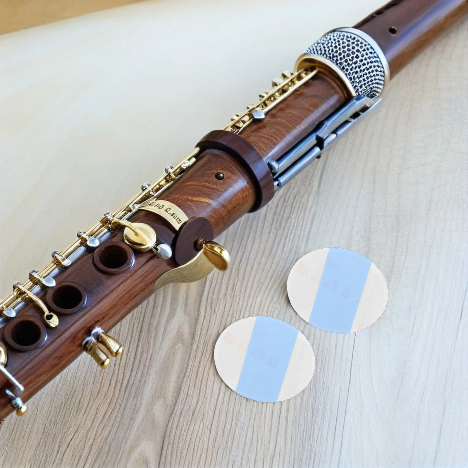 

20Pcs Oval Adhesive Film Bamboo Flute Protective Stickers Crisp Sound Enhancer for Dizi Maintenance Practice Flute Repair Film