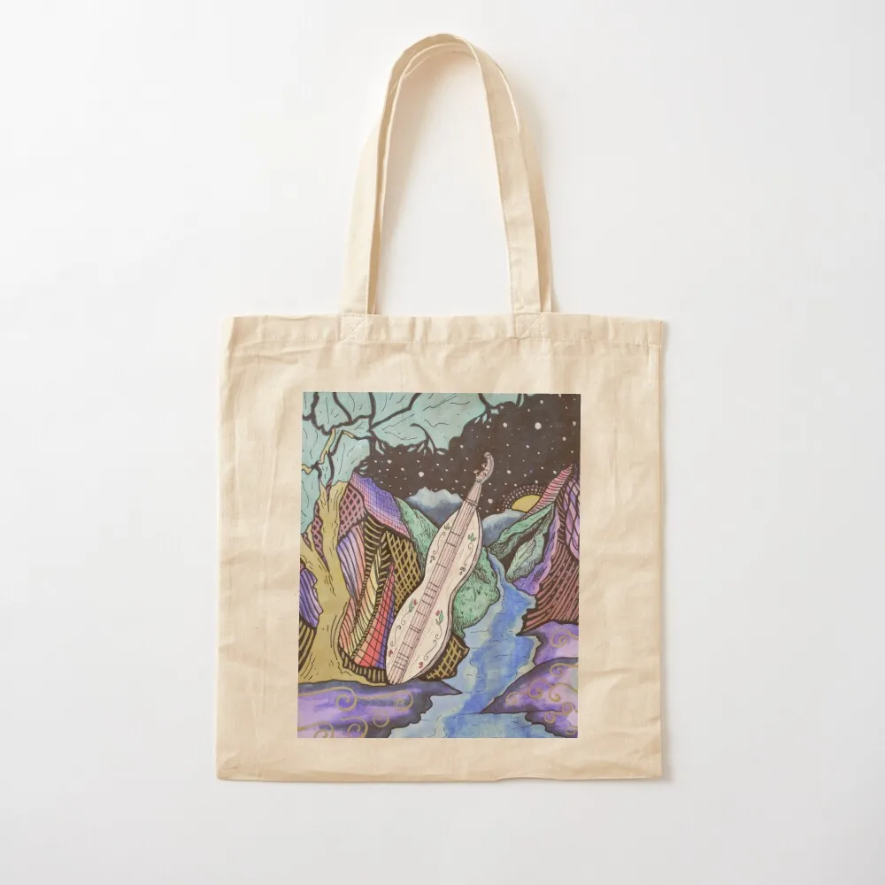 Mountain Music Series - Dulcimer Tote Bag Candy bags women bag supermarket folding bag