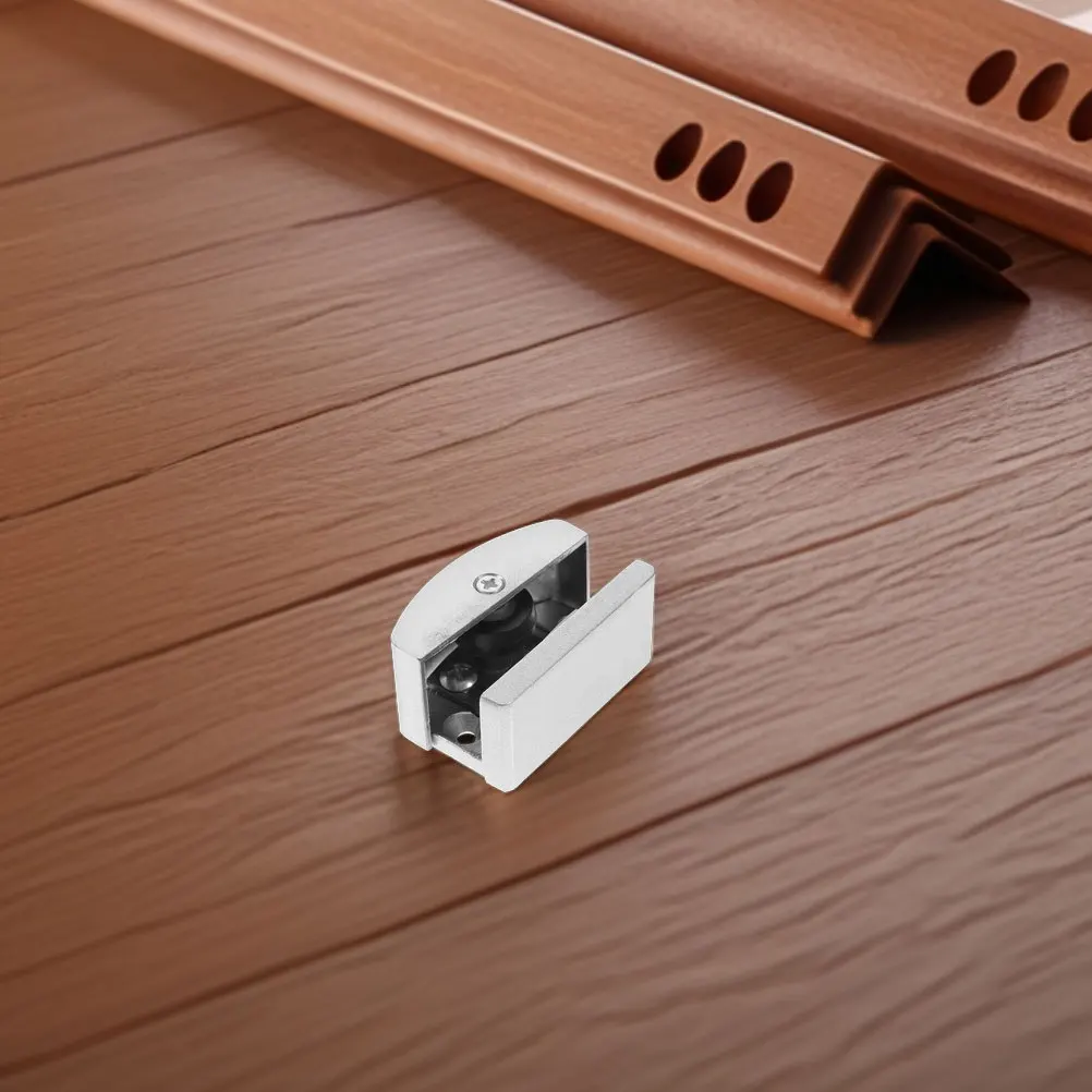 

2pcs Bathroom Accessories Sliding Door Wheel Roller Shower Guide Track Bottom Glass Door Stopper Replacement Part for Closet