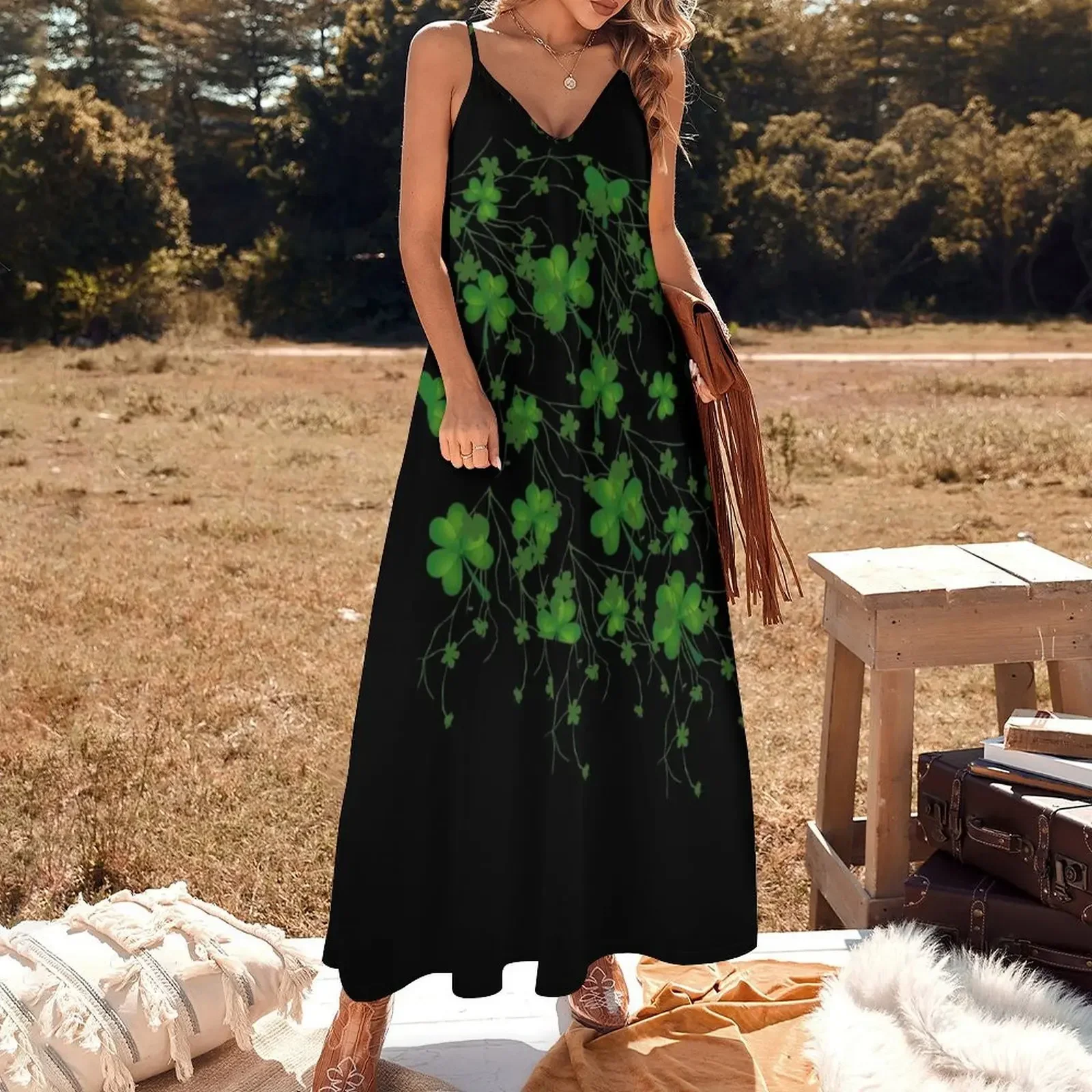 Shamrock Web Tee/ Dress/ Leggings Sleeveless Dress Women's dresses women's clothing trend 2024 Dress