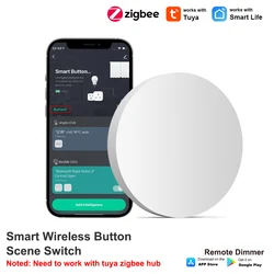 Tuya Zigbee Button Wireless Smart Scene Switch Automation Scenario Controller Smart Life Gadgets Need Zigbee Gateway