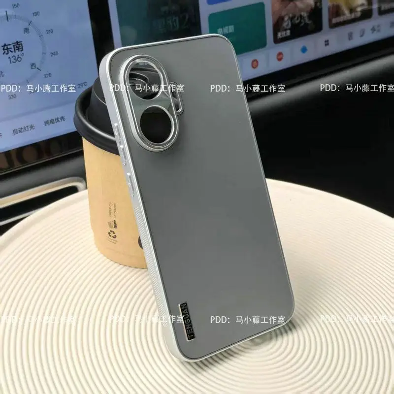 

For POCO F7 Case Luxury AG Frosted Hole Lens Protective Cover For Redmi Turbo4 Pro Shockproof Bumper Funda