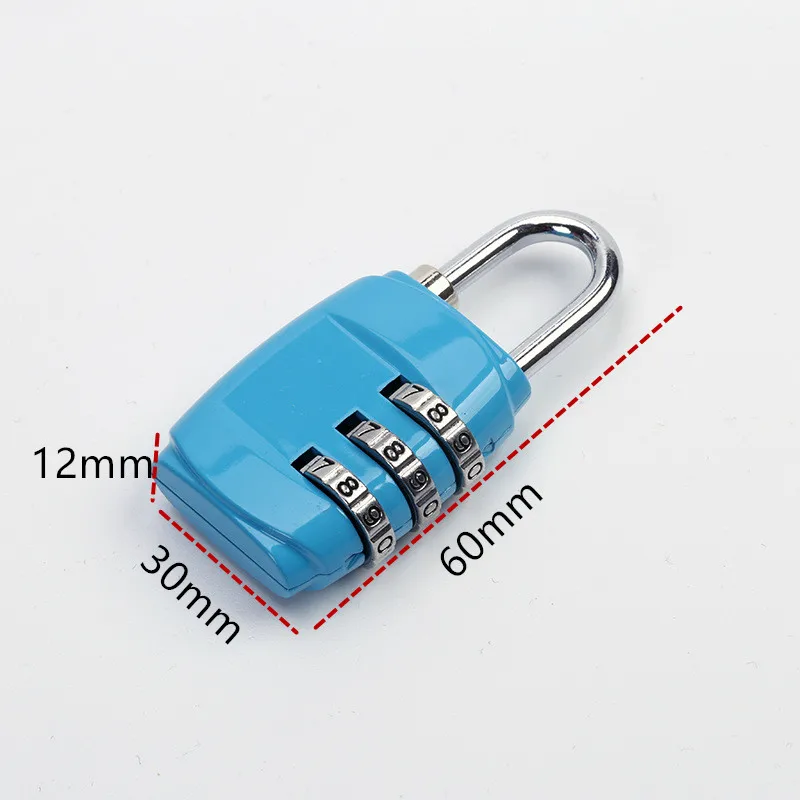 3 Digits Portable Mini Lock Padlock Safe Combination Code Lock Padlock for Luggage Zipper Backpack Travel Luggage Anti-theft