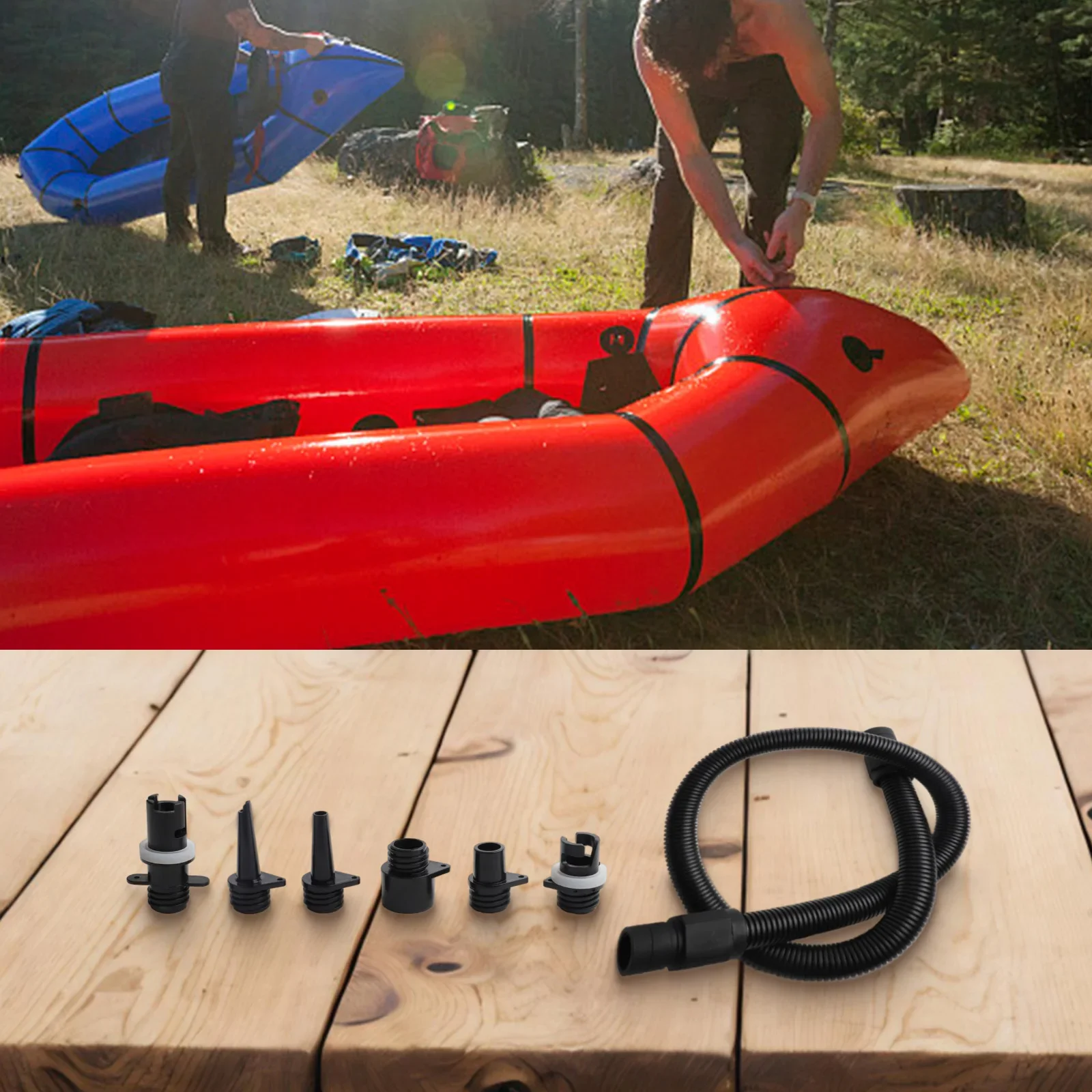 Inflation Nozzles Pumpenventiladapter Wasseraktivitäten im Freien Freisprech-Inflationspumpenadapter Ruderboot Freisprech-Inflation