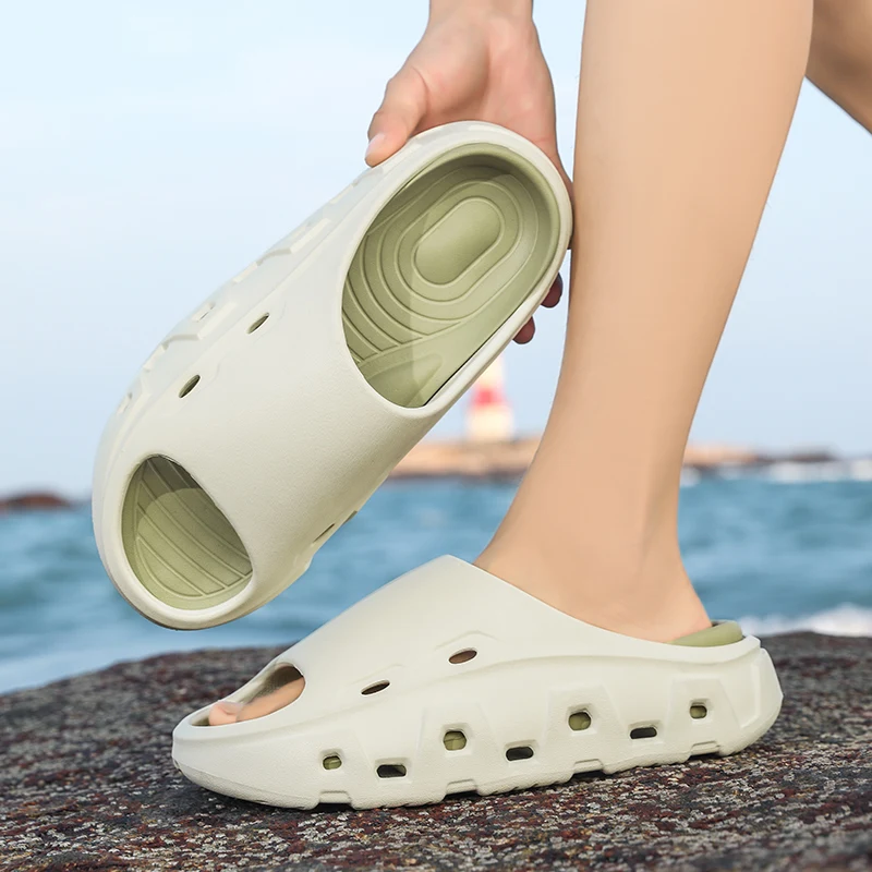 

Новые летние уличные спортивные сандалии и шлепанцы для мужчин и женщин с толстой подошвой, износостойкие, нескользящие, повседневные, пляжные, для пар