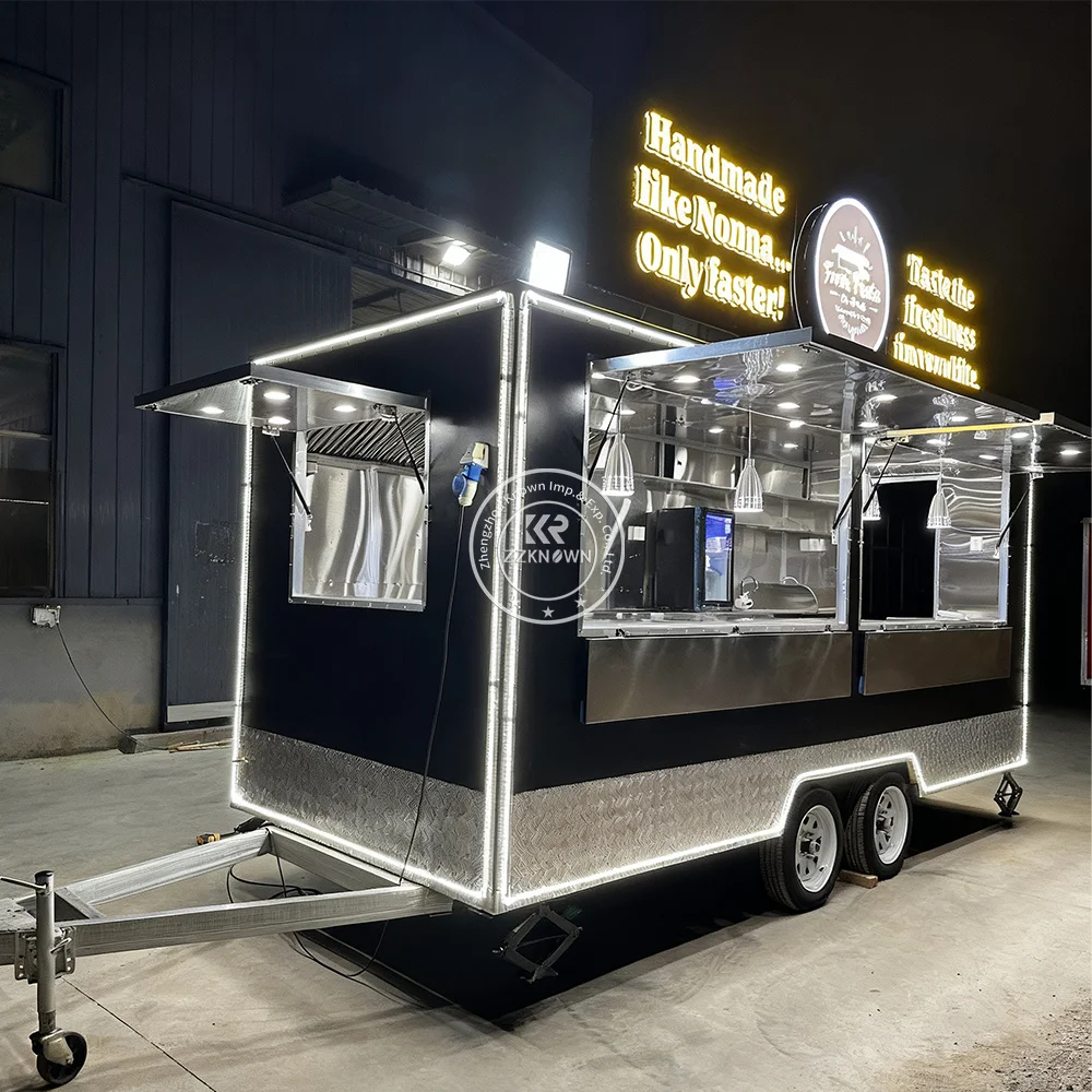 Usa Standard Crepe Bbq Ice Cream Fast Food Cart Mobile Snack Food Truck Custom Concession Food Trailer For Sale Usa