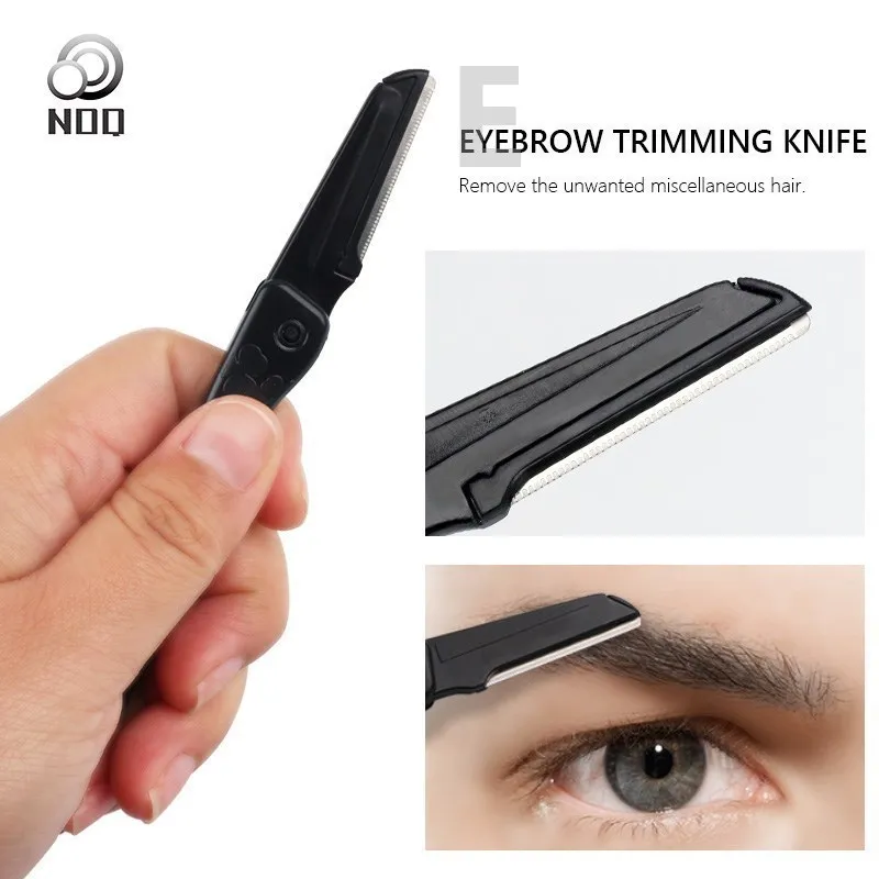 5pcs/set Men Eye brow Grooming Set Eyebrow Trimmer Drawing Stencils Tweezers Comb Pencil Eyebrow Trimming Suit Make Up Tool Kit