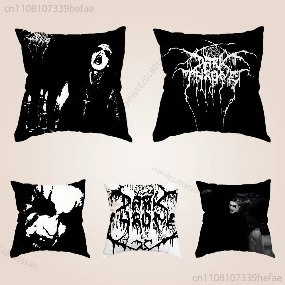 

D-Darkthrone B-Band Funny Pillow Case Anti-dustmite Pillowcase Invisible Zipper Silky Short Plush Sofa Cushion Cover