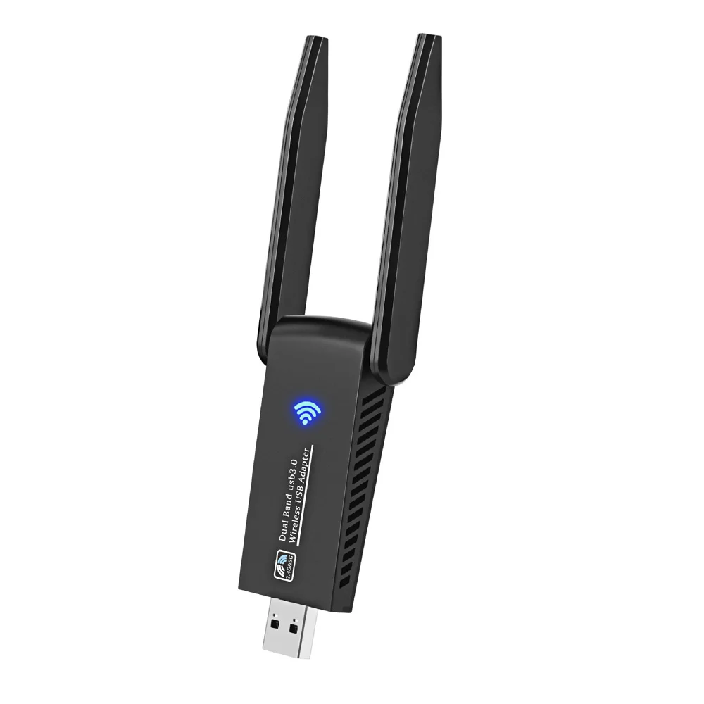 New 2026 USB 3.0 WiFi Bluetooth 5.0 Wireless Network Card 1300M 802.11ac Adapter AC1300 Antenna For Laptop PC Mini Dongle view 3