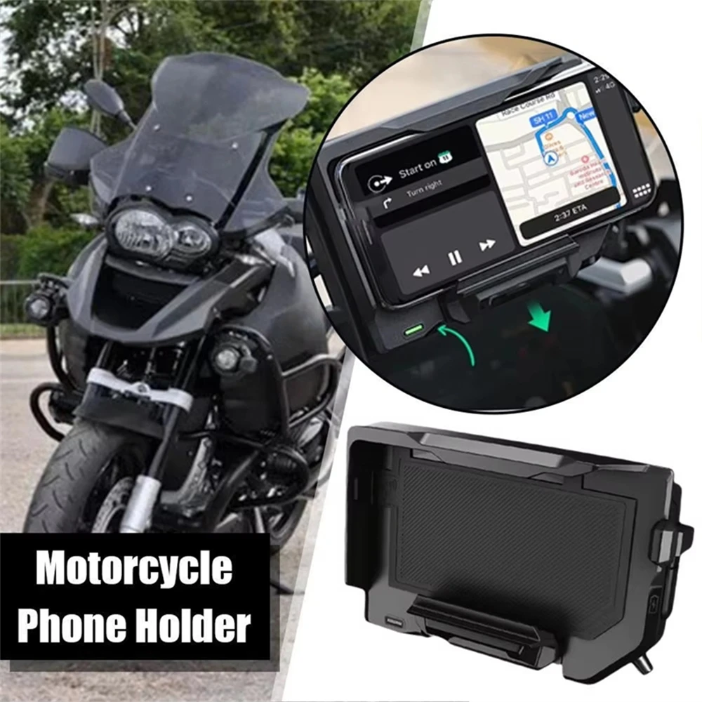 

Motorcycle Wireless Charging Phone Holder Navigation Bracket For BMW R1200RS R1100GS R1150GS R1300GS R1250GS ADV S1000R F650GS