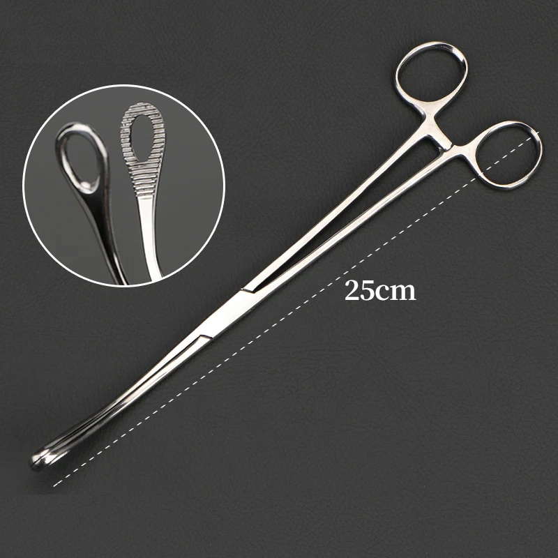 Sponge forceps, tissue forceps, stainless steel cervical forceps