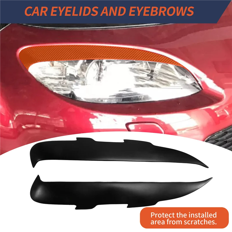 

A02Q-матовая черная полимерная полоса для передних фар для бровей и век для Mazda MX-5 2009-2015