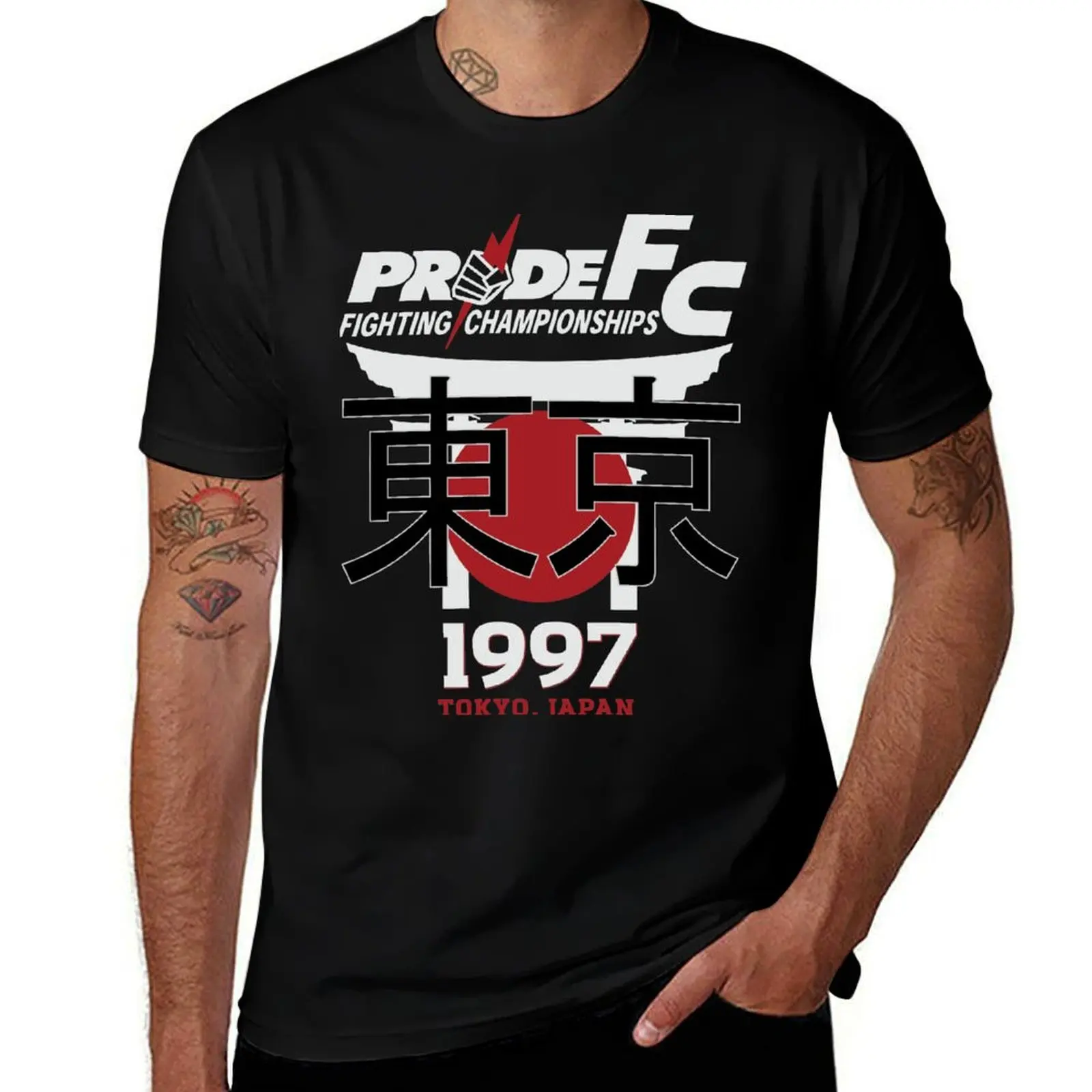 

Pride FC Vintage 1997 Tokyo Japan T-Shirt Relaxed Fit Casual Short Sleeve Top
