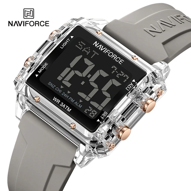 NAVIFORCE Watches for Women Casual Waterproof Day and Date Dispay Silicone Strap Ladies Wristwatch LCD Digital Electronic Clocks AliExpress