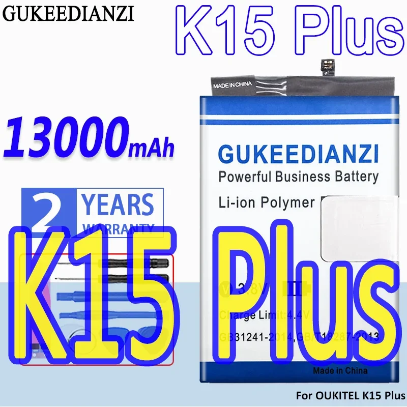 

High Capacity GUKEEDIANZI Battery 13000mAh For Oukitel K15 Plus K15Plus