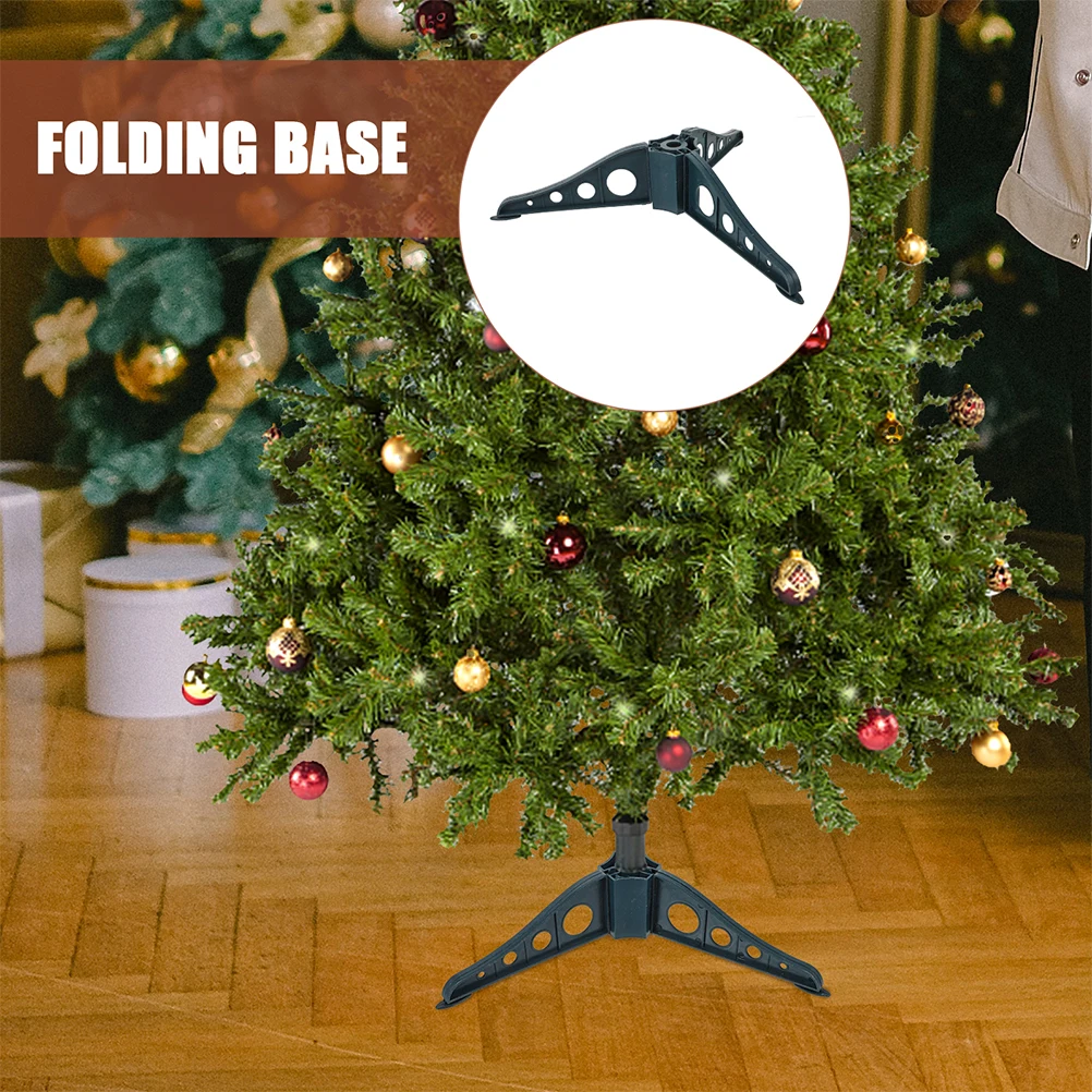 

4pcs Christmas Base Stand Abs Plastic Sturdy Home Xmas Tree Support Bracket For Artificial Tree Pole Holder Rack