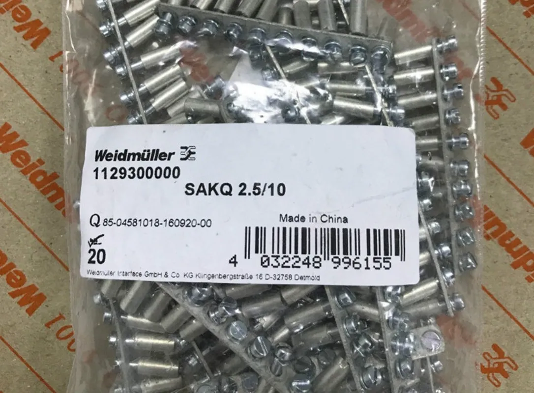 

30pcs Terminal short strip SAKQ2.5/10 SAKDU 2.5N 1129300000 connector