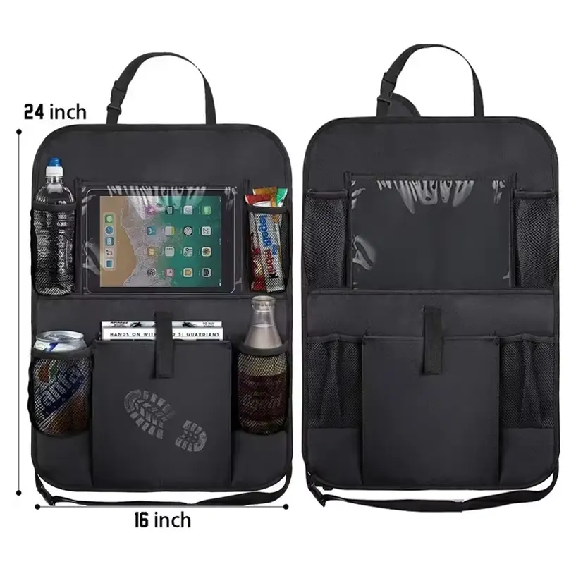 Car Backseat Organizer with Touch Screen Tablet Holder Auto Storage Pockets Cover Car Seat Back Protectors Car Accessories - Image 8