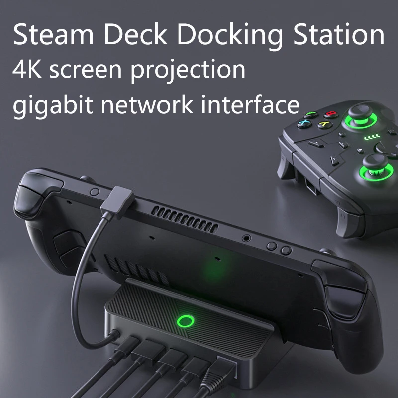 Stoom Deck Dock Station Tv Base Stand Hub Houder Docking Usb C Tot RJ45 Ethernet Hdmi USB2.0 Type-C oplader Voor Steamdeck Console