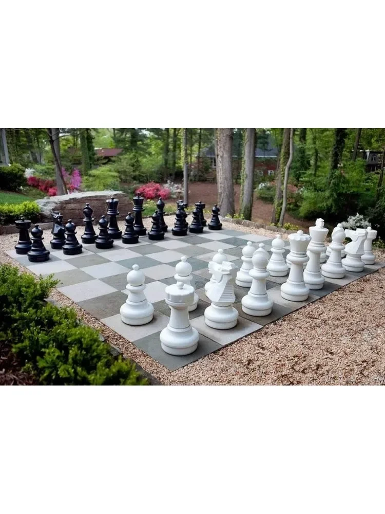 

HOT Fast Shipping.Giant Oversized Premium Complete Set of Chess Pieces with 25 Inch Tall King - Black and White.NEW