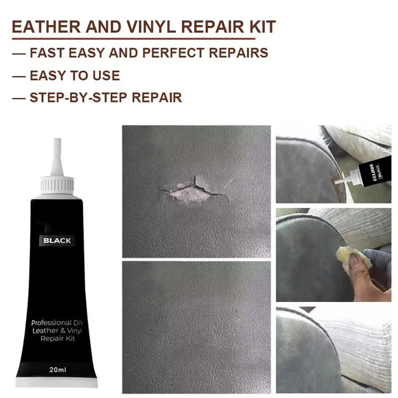 20g Leather Repair Gel Car Seat Sofa Holes Scratch Complementary Refurbishing Cream White/Black/Gray/Wine Red Leather Care Cream