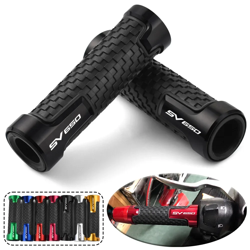 Motorcycle Handlebar Grips aluminum Rubber Moto Handle Thruster Grips Accessories For Suzuki SV650 X/S SV650S SV650x SV 650