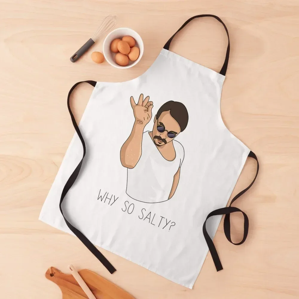 

Salty Salt Bae Apron Kitchen Man Women Kitchen Apron