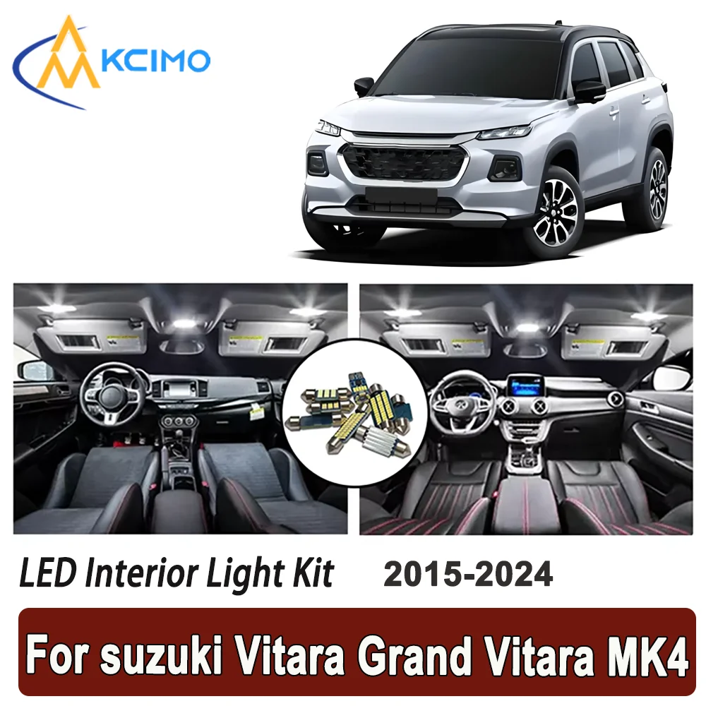 

Kcimo LED For suzuki Vitara Grand Vitara MK4 (2015-2024) Premium Bright LED Interior Dome Map Trunk Light Kit Car Led Lamps Car