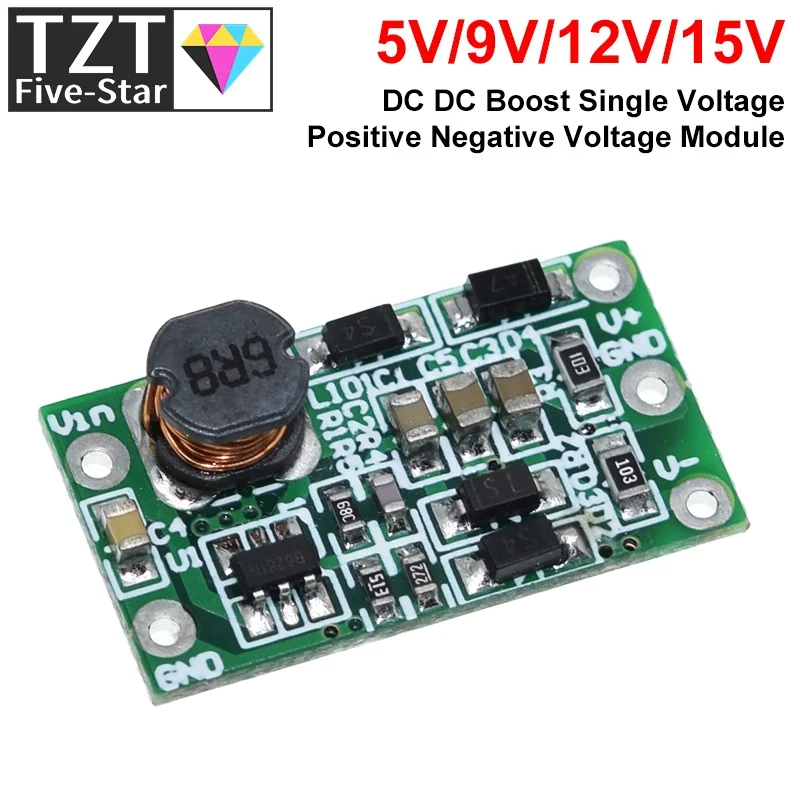 DC-DC Step-Up Positive Voltage Negative Voltage Module DC-DC 3V-14V To 5V 9V 12V 15V 100MA To Positive And Negative Power Supply