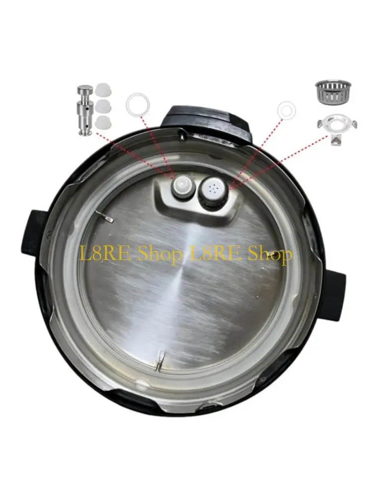 L8RE Efficient Replacement Part for 5/6L Electric Pressure Cookers Including Steam valves O Rings and Float valves Caps