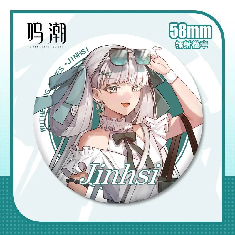 Badges de jeu Wuthering Waves Changli Jinhsi Encore Jianxin, 58MM, cadeaux