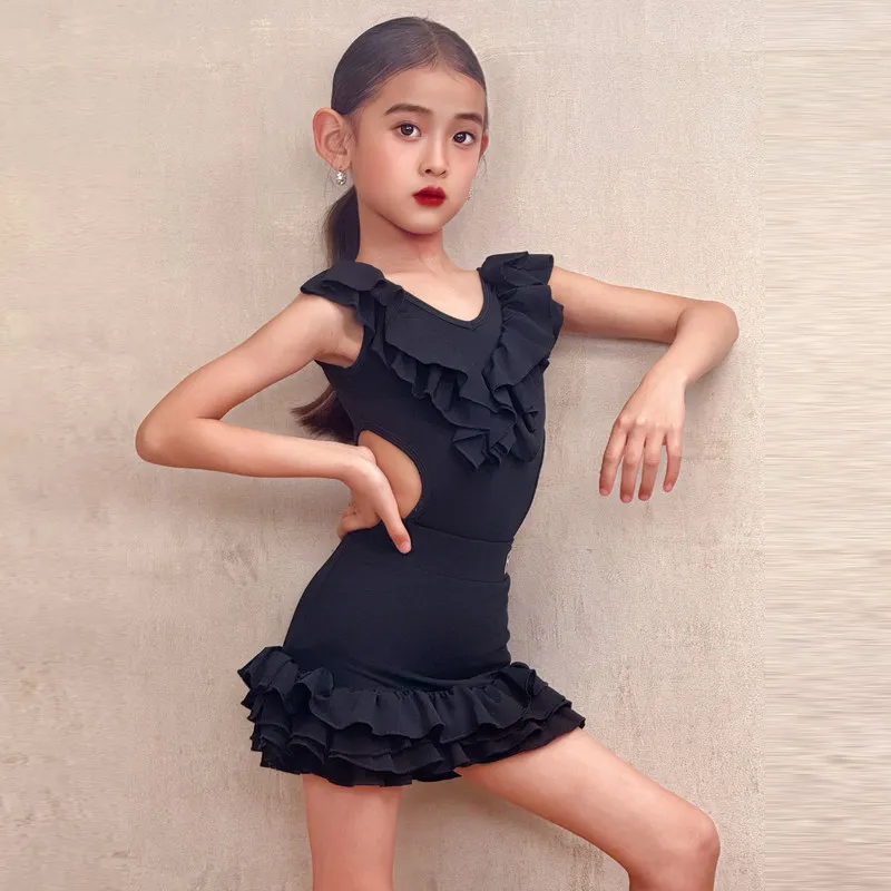 New Children's Internet Celebrity Latin Dance Suit Advanced Sense Practice Suit Girls Training Suit