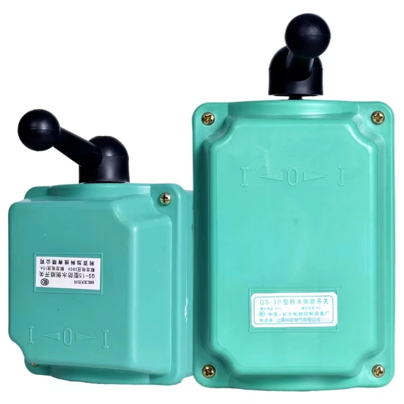 

QS-15 QS-30 QS-60 Changeover Switch 380V Forward Stop Reverse Motor Waterproof switch