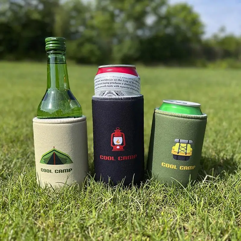 Can Sleeves Insulators Insulated Can Cooler Sleeves Non-slip Can Bottle Holder Beer Bottle Holder Sleeve Thick Neoprene Standard