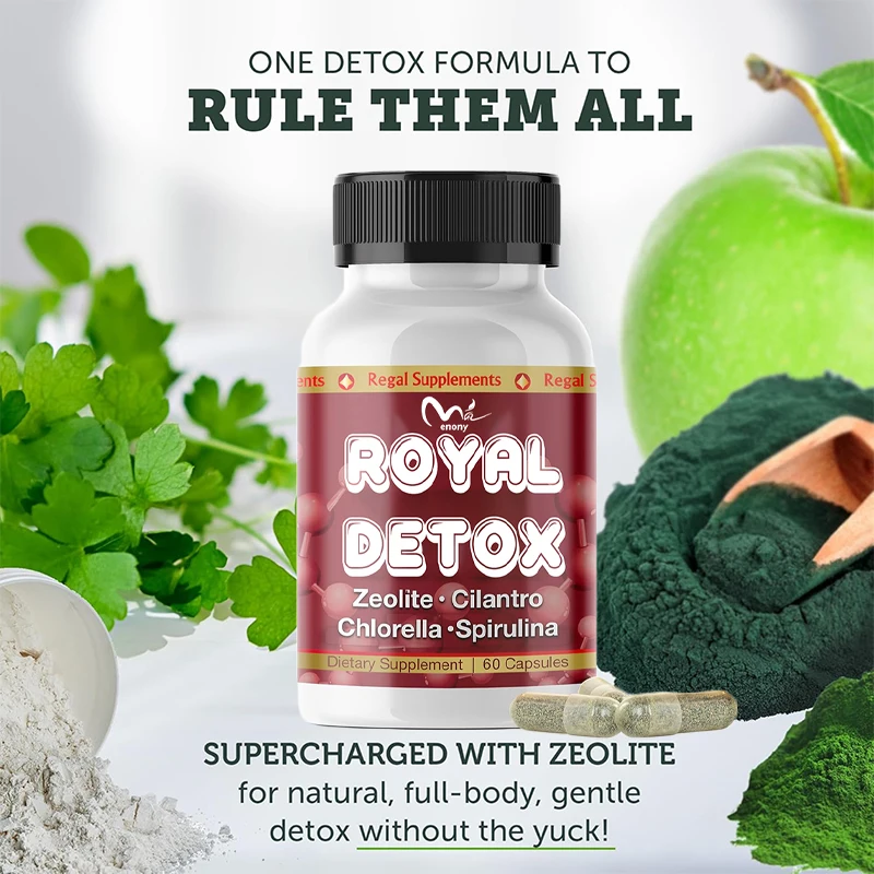 Integrated purification, cilantro, spirulina, apple pectin, supports whole body, liver, and intestinal health, 60 capsules
