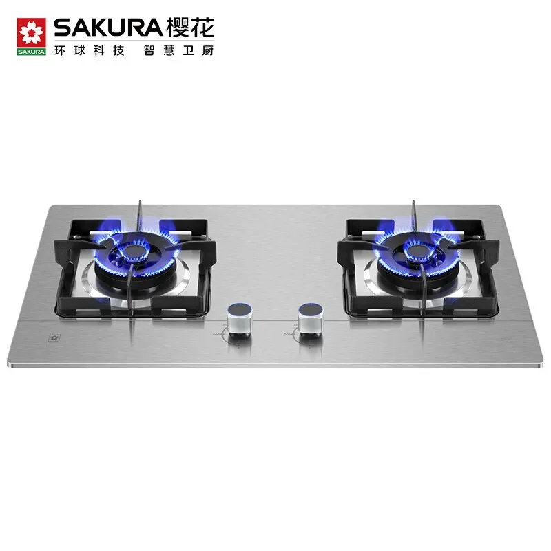 Fogão a Gás de Dupla Finalidade Embutido, Fogão Fierce de Alta Potência, Cooktop, Fogão Duplo, 5,3 kW