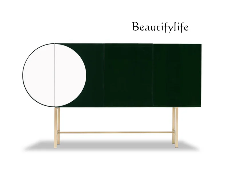 

Light luxury entrance storage dark blue paint storage simple modern personality creative fashion