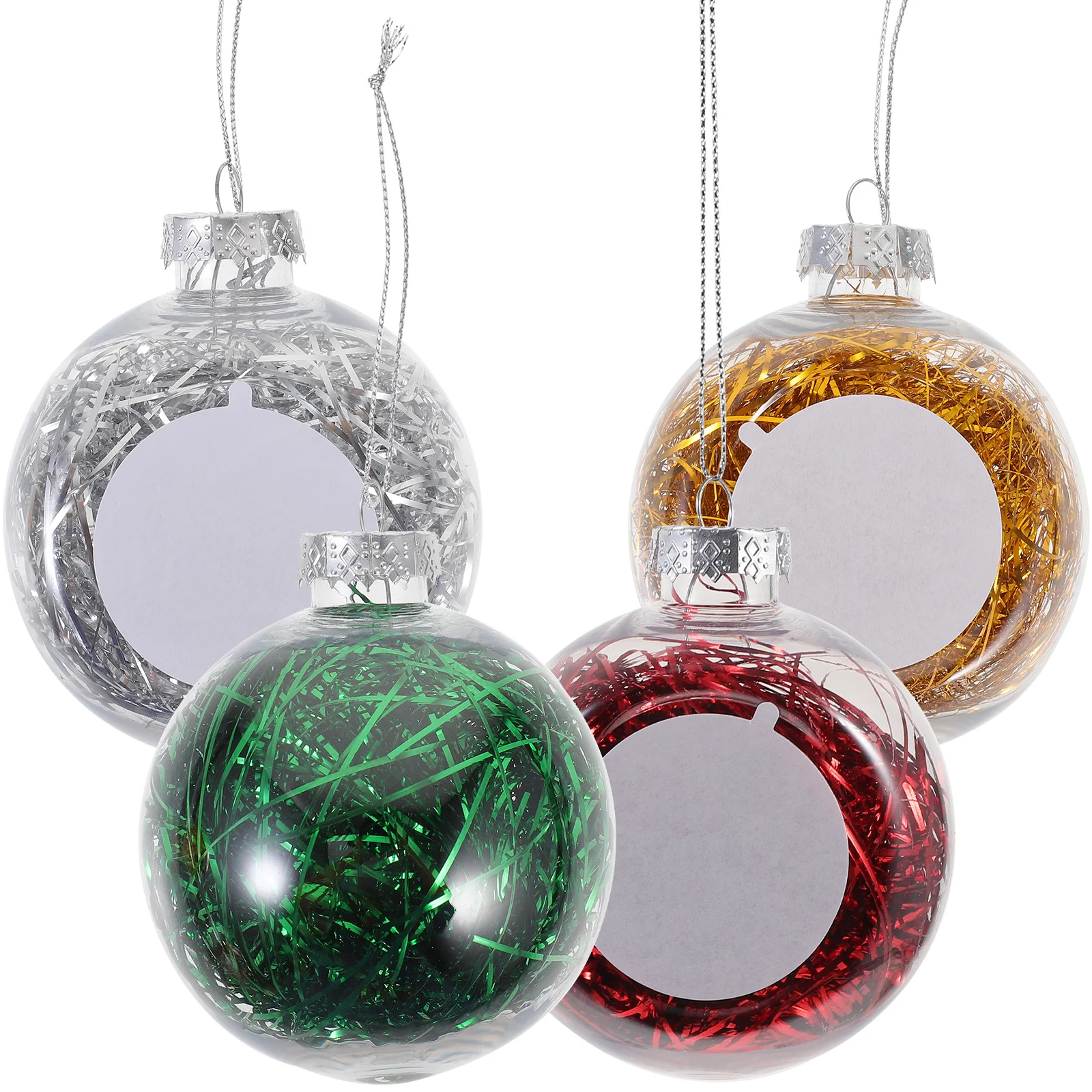 

4pcs Christmas Ball Decorations Hanging Balls For Xmas Tree Ornaments Party Wedding Craft Sublimation Blank Thermal Transfer