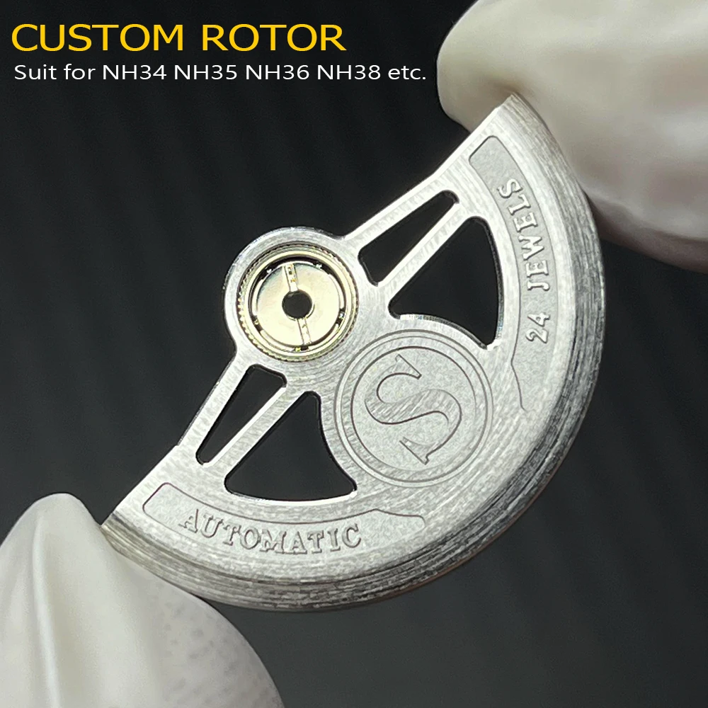 

Металлические роторы NH35 для автоматических механизмов, настраиваемые под NH35A, NH34, NH36A, NH70. Запчасти для модификации механических механизмов.