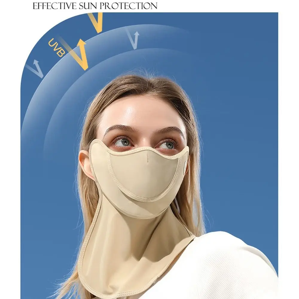 New Anti-UV Sunscreen Face Mask Ice Silk Breathable Face Cover Mask Thin Summer Half Face Cover Cycling Bike Motorcycle