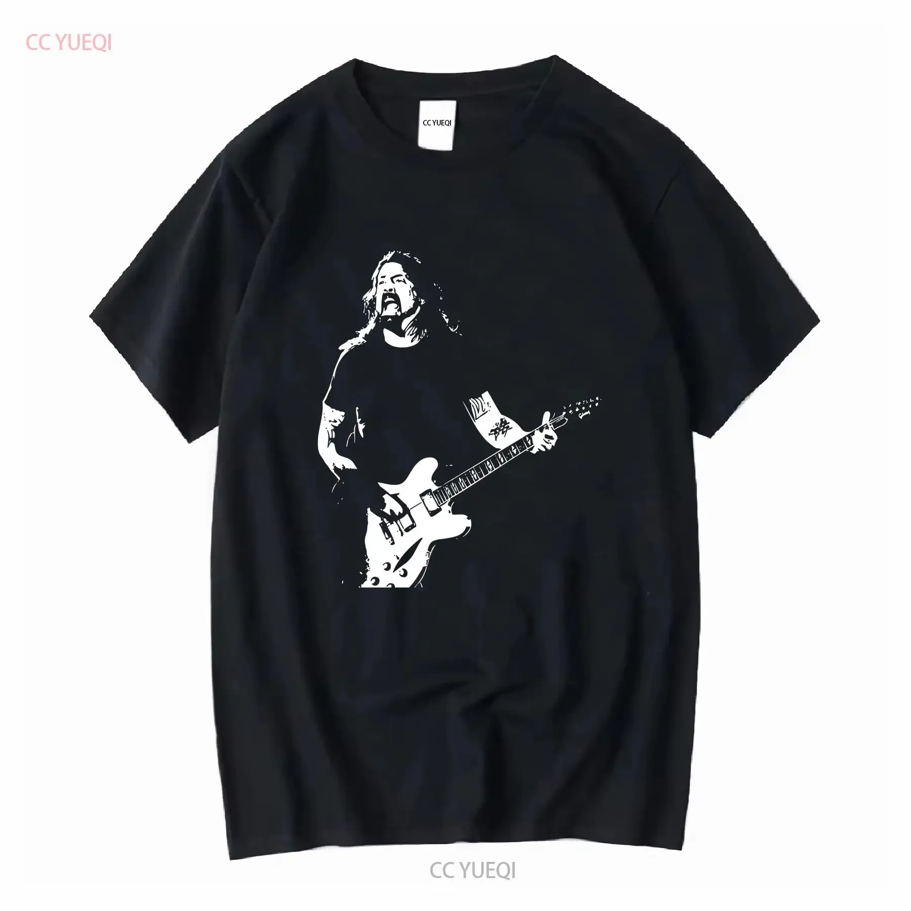 

Dave Grohl artwork T shirt black short sleeve All sizes Q1410 vintage Washed Top For Everyday Wear Soft homme fashion graphic