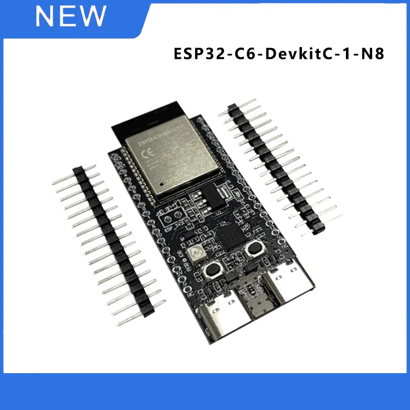 

ESP32-C6-DevKitC-1 Development Board WiFi Bluetooth Core Board CP2102 Onboard ESP32-C6-DevKitC-1-N8 Module TYPE-C Interface