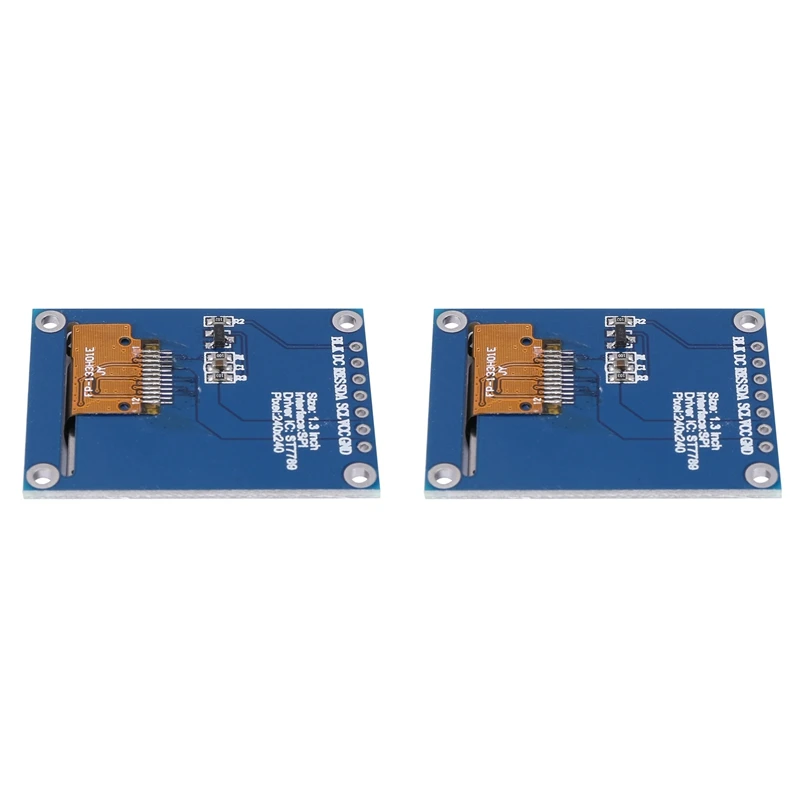 

2X 1,3 дюймовый Ips Hd Tft St7789 Привод Ic 240X240 Spi связи 3,3 В напряжение Spi интерфейс полноцветный Tft ЖК-дисплей